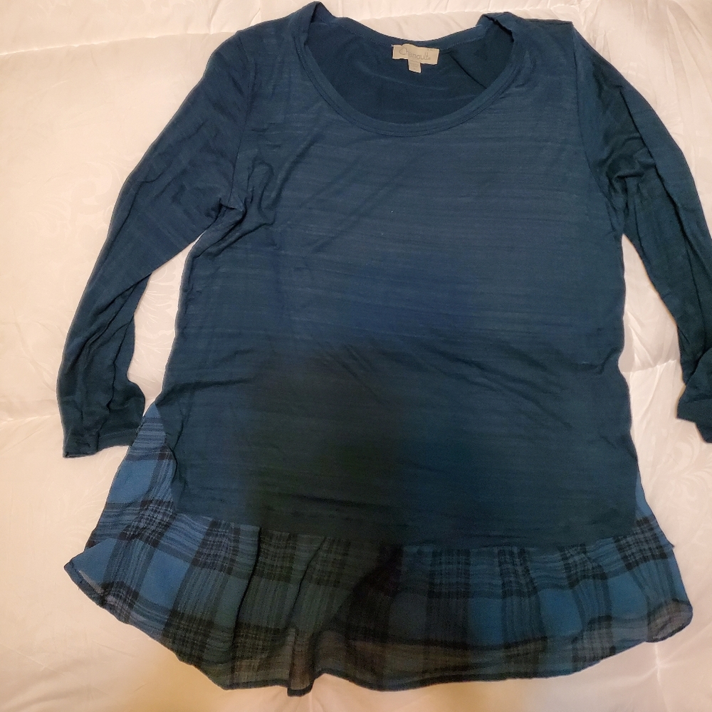Chenault green tunic top